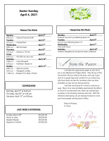 Easter Sunday - April 4, 2021