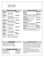 Easter Sunday - April 20, 2014